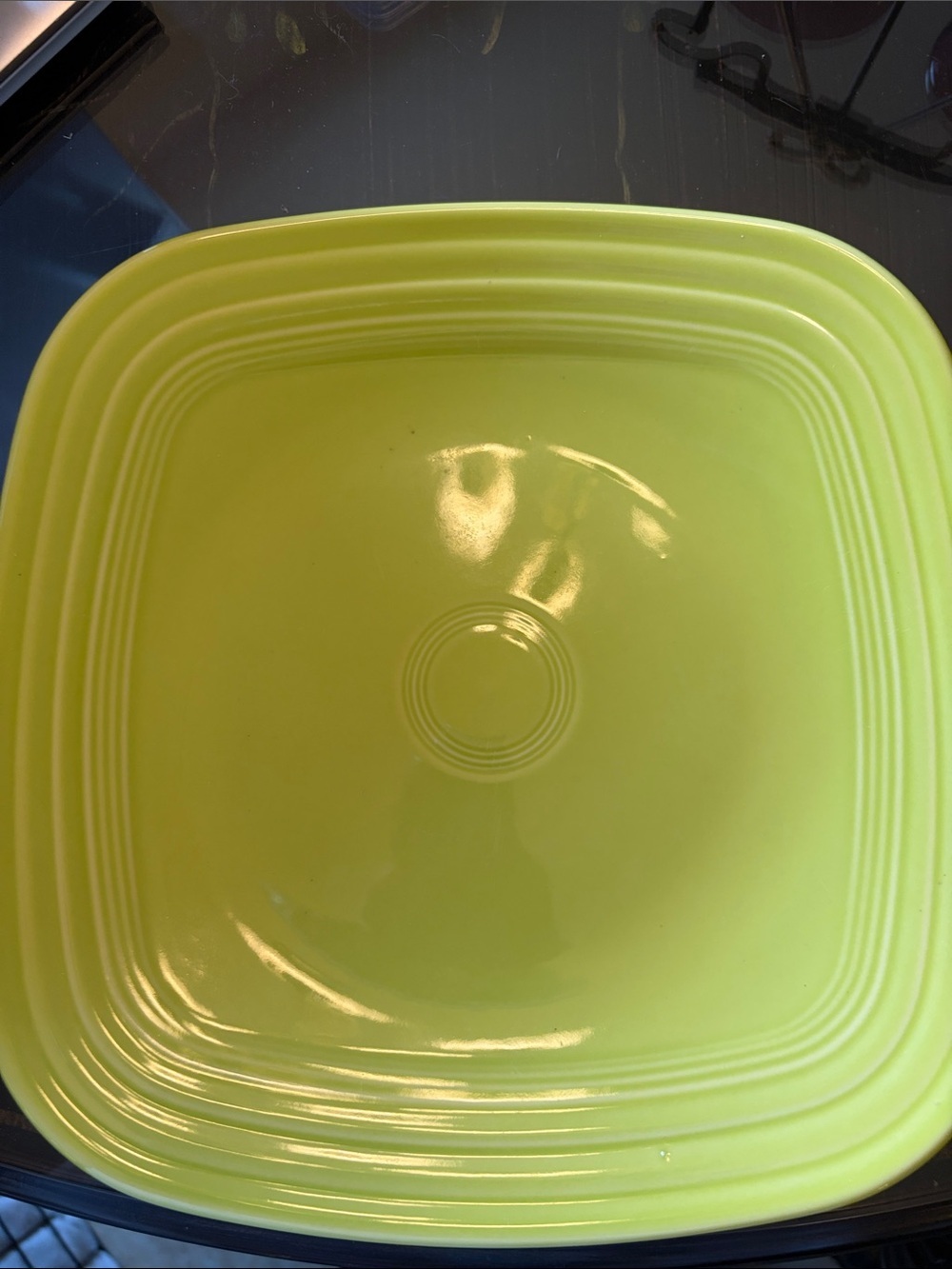 Fiesta Homer Laughlin lime green 11” square dinner plate - Picture 3 of 3